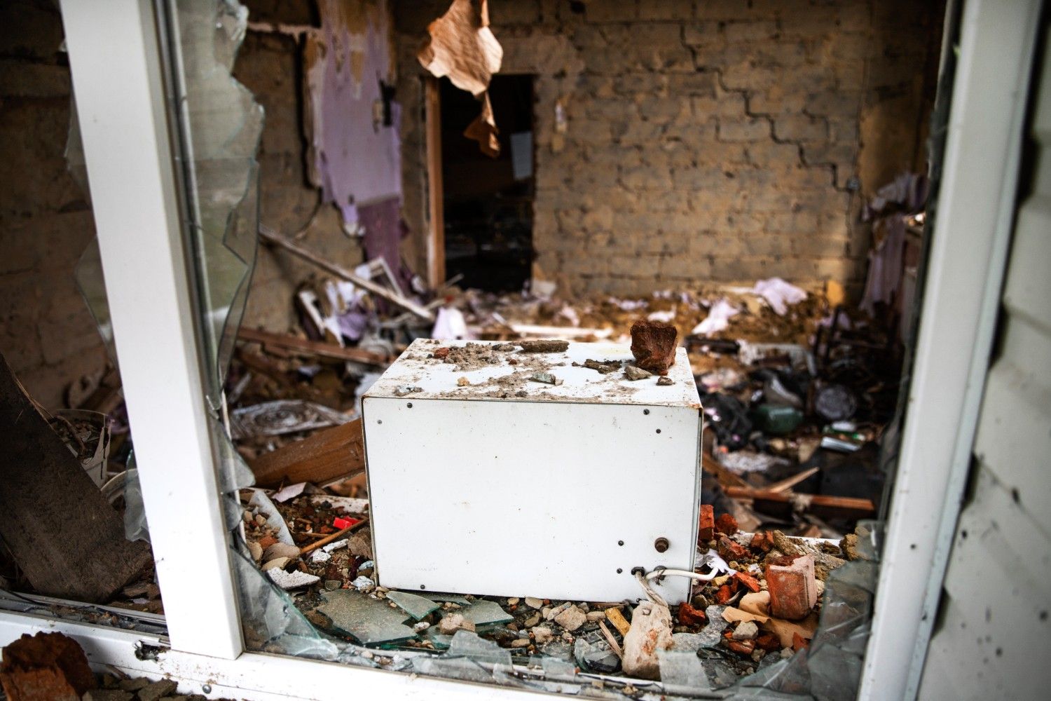 Utah disaster restoration services repairing heavily damaged interior