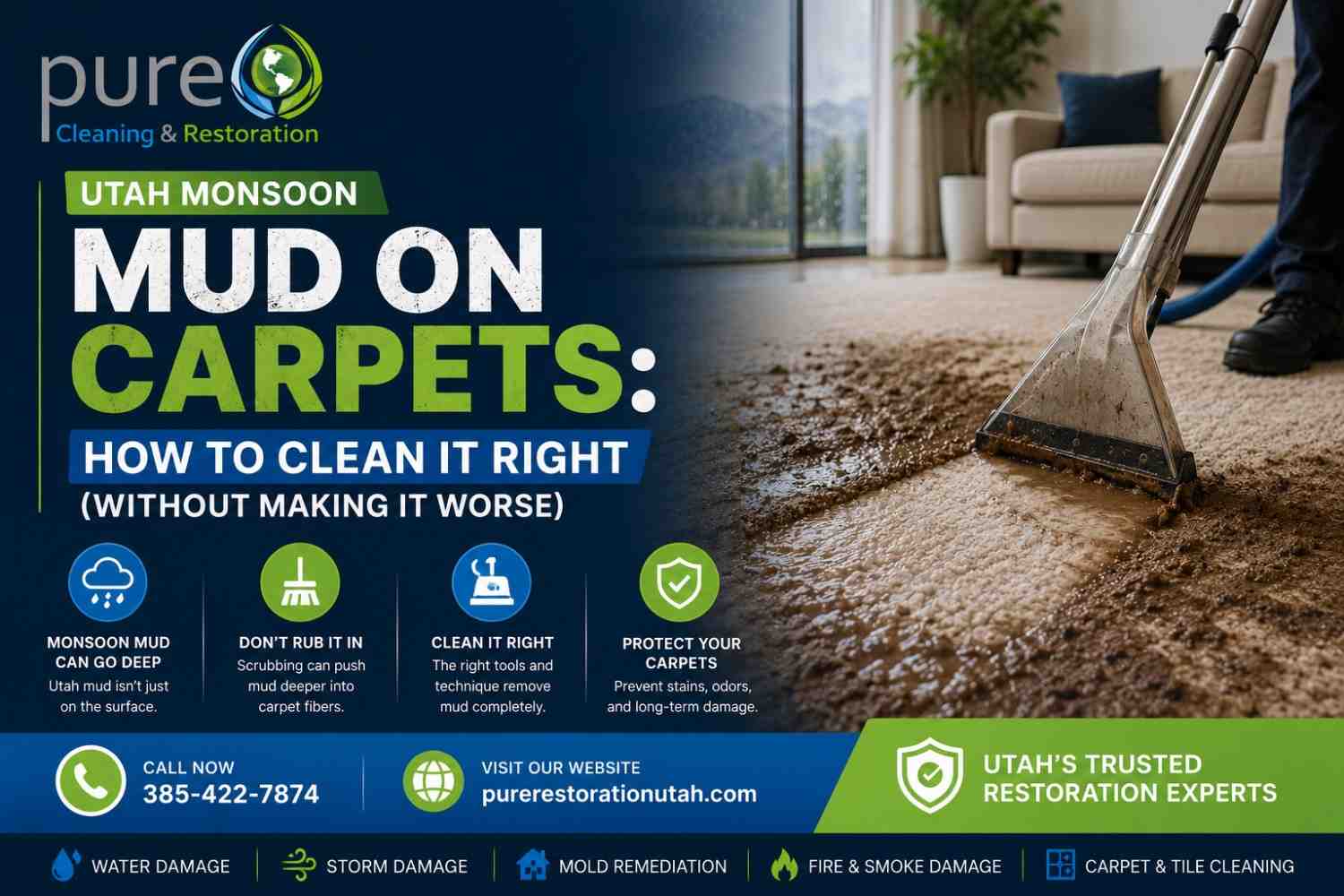 mud stains on carpet Utah
