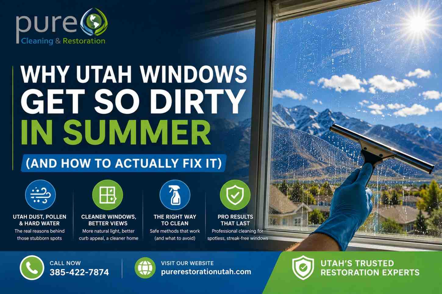 window cleaning Utah summer